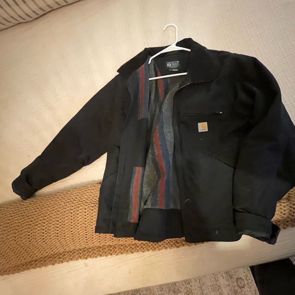 Carhartt Black Detroit Jacket - Blanket Lined